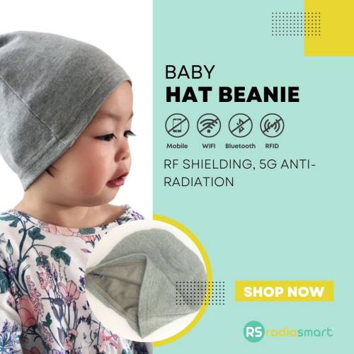 Embrace Wellness with Radia Smart® Baby Hat Beanie | EMF Protection, RF Blocking, Silver lined, Faraday, Fertility Health, 5g, Wireless,