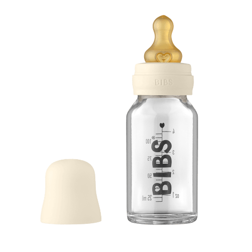 Baby Glass Bottle Complete Set 110ml - Ivory