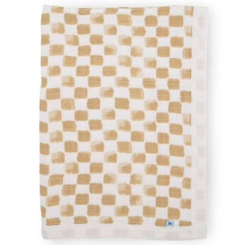 Little Unicorn Cotton Muslin Quilt Blanket - Adobe Checker