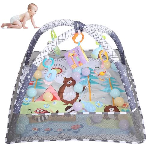 Infant Gym, Baby Playmat Gym Exercise Motor Development for Baby Play for Baby Gym(Grey)