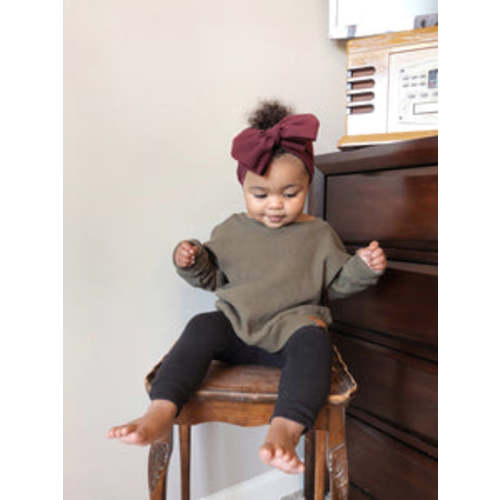 Organic Waffle Knit Crew Neck Pullover - Olive Green – Ryder + Rowan