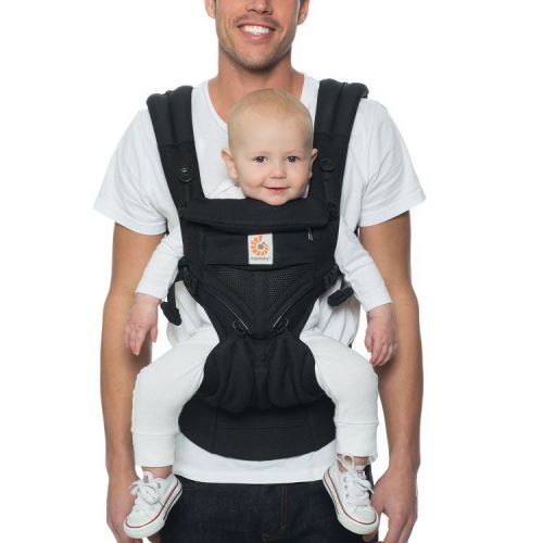 Ergobaby Omni Classic All Carry Positions Breathable Baby Carrier for Newborn to Toddler - Onyx Black