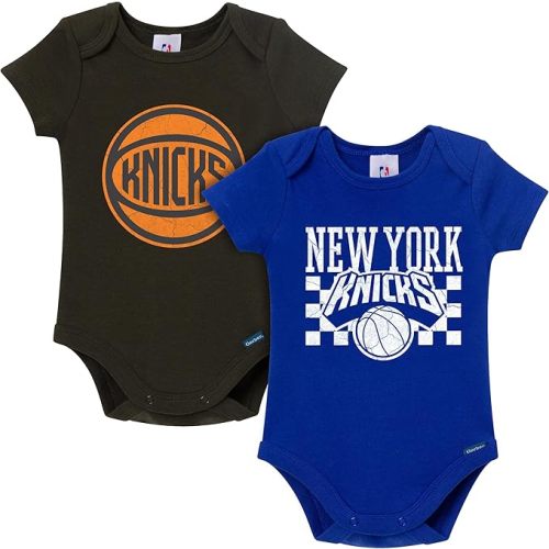 Gerber unisex-baby NBA Team 2 Pack Short Sleeve Onesie Bodysuits