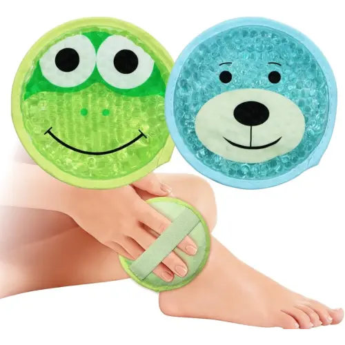 Gel Ice Pack for Injuries 2 Packs Cute Reusable Hot Cold Gel Packs for Fever Pain Relief Wisdom Teeth First Aid and Neck Head Arms Legs Knee Ankle