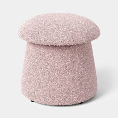 Mushroom Upholstered Storage Ottoman Pink - Room Essentials™
