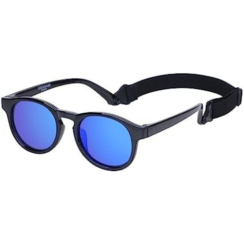 COCOSAND Baby Toddler Sunglasses with Strap Polarized Flexible Round Frame for Newborn Infant Kids Boy Girl Age 0-6 Years Old