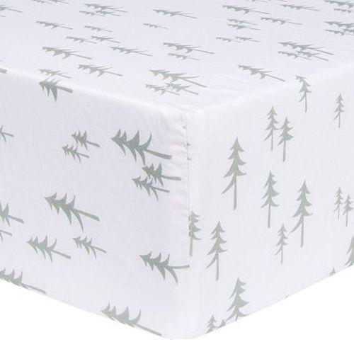Trend Lab Woodland Pine Trees Fitted Crib Sheet