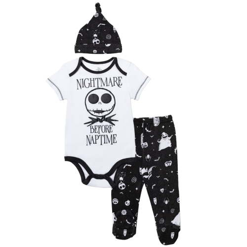 Disney Short Sleeve Round Neck Bodysuit Pant Hat Nightmare Before Naptime T-Shirt (Infant Baby Boy)