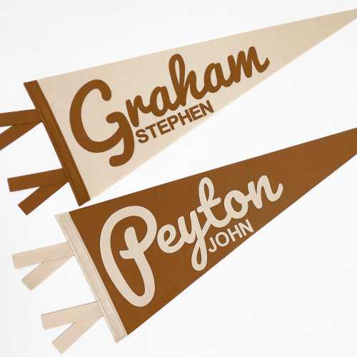Name pennant, custom name wool felt pennant flag, vintage style personalized felt pennants and banners