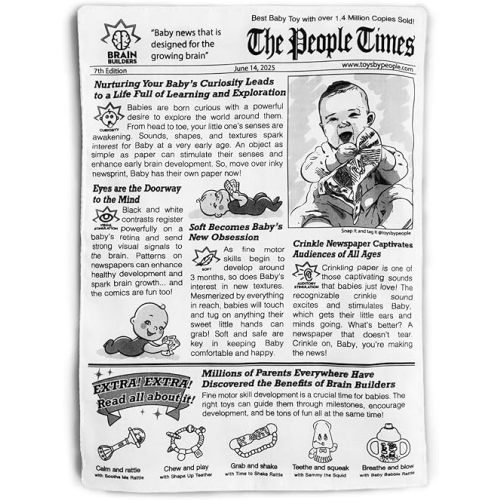 Brain Builders: Baby Newspaper - Crinkly Baby Toy