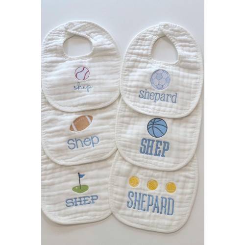 Set of Sport Bibs, Football, Baseball, Basketball