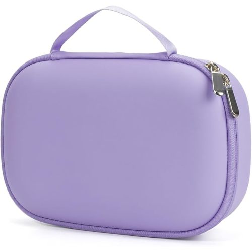 Wearable Breast Pumps Carrying Case, Hard Shell Breast Pump Bag with Waterproof Removable Tray, Breast Pump Storage Bag Compatible with Most of Wearable Breast Pumps (Purple)