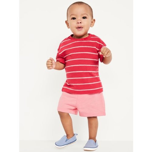 Printed Waffle-Knit Top and Shorts Set for Baby