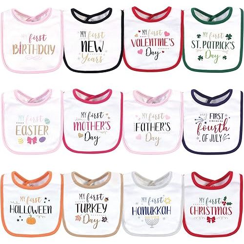 Little Treasure Unisex Baby Cotton Bibs, Holiday Fancy Girl, One Size