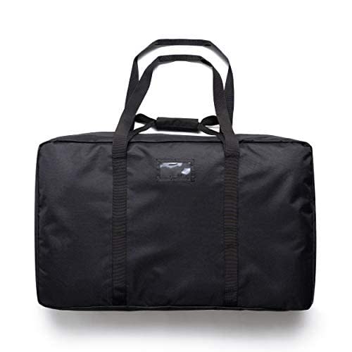 JumpOff Jo - Travel Bag and Transport Tote for Kids & Adults, Features Two Durable Carrying Handles & an Adjustable Shoulder Strap Tote Bag, with a Drawstring Dust Bag & Personalized Name Tag (Black)