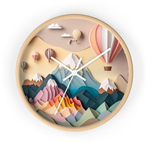 Hot Air Balloon Pastel Clock Home Decor Ballon Decoration Hot Air Balloon Decoration Baby Shower Gift Travel Themed Room Decor - Etsy