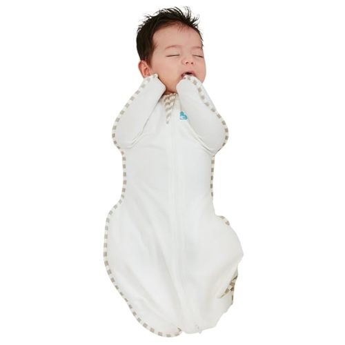 Love to Dream Organic Swaddle, Baby Sleep Sack, Swaddle Up Self-Soothing Swaddles for Newborns, Get Longer Sleep, Snug Fit Helps Calm Startle Reflex, 1.0 Tog, 5-8.5lbs., Cream