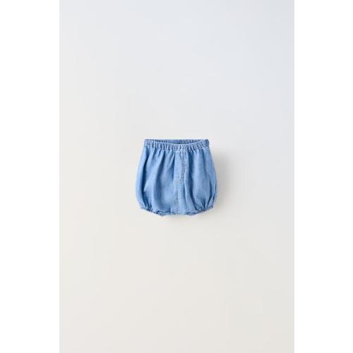 LINEN BLEND DENIM BOTTOMS