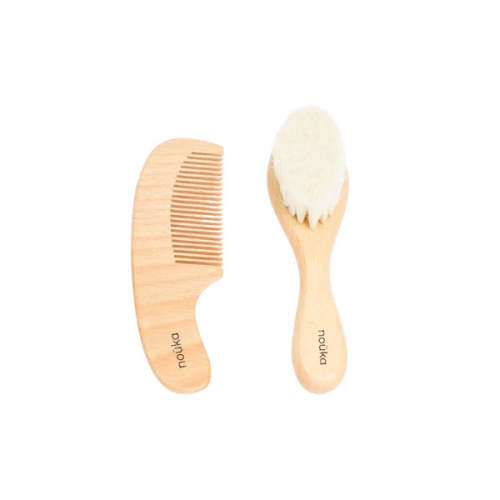 Wooden Baby Brush and Comb Set | Nurtured