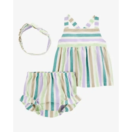 Baby 3-Piece Striped Little Short Set - Carter's | Carter's