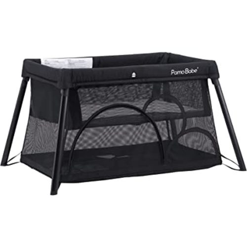 Pamo Babe Mini Crib, Travel Crib for Baby Lightweight Baby Playpen, Portable Playard with Bassinet and Mattress