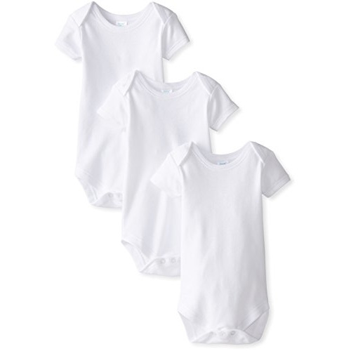 Spasilk Unisex Short Sleeve Bodysuit (3 Pack) - 3 Months