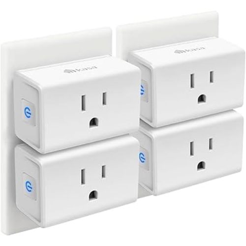 Kasa Smart Plug Mini 15A, Smart Home Wi-Fi Outlet Works with Alexa, Google Home & IFTTT, No Hub Required, UL Certified, 2.4G WiFi Only, 4-Pack(EP10P4) , White