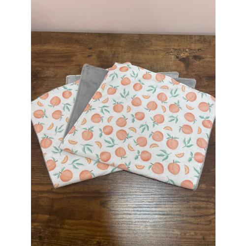 Peaches Cute Burp Cloth