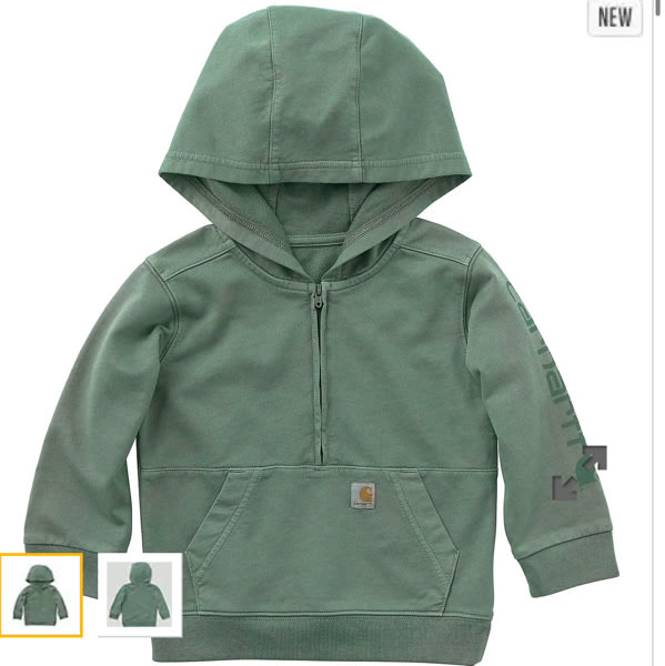 Kids' Long Sleeve Re-Engineered Garment Dye Half-Zip Sweatshirt (Baby/Toddler)