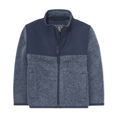 Baby And Toddler Boys Sweater Fleece Trail Jacket - Blue