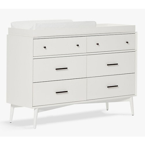west elm x pbk Mid-Century 6-Drawer Changing Table | Pottery Barn Kids
