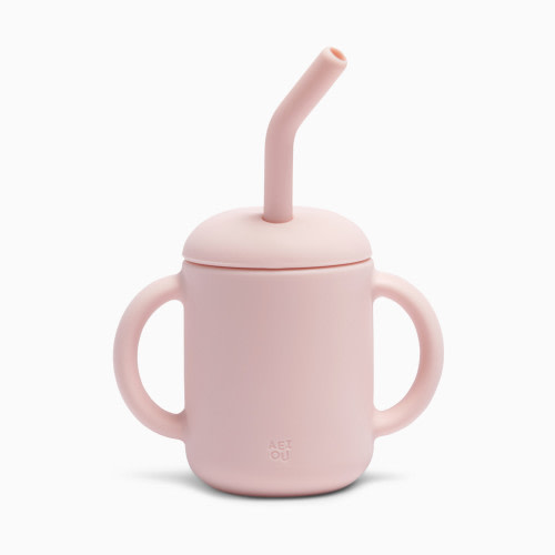 AEIOU Sippy Cup with Straw - Petal