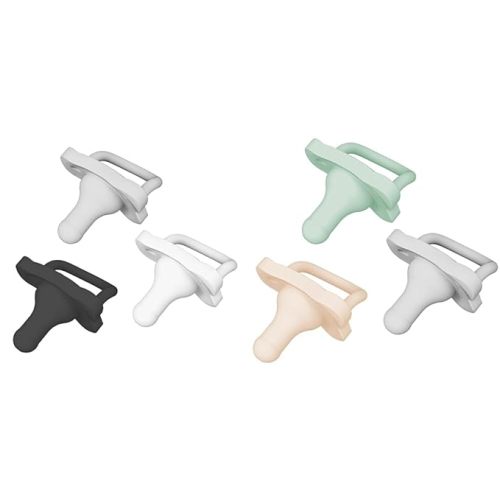 Dr. Brown's HappyPaci 100% Silicone Pacifier 0-6m BPA Free 3 Pack, Black White Cool Gray & Cool Gray Green Ecru 3 Count