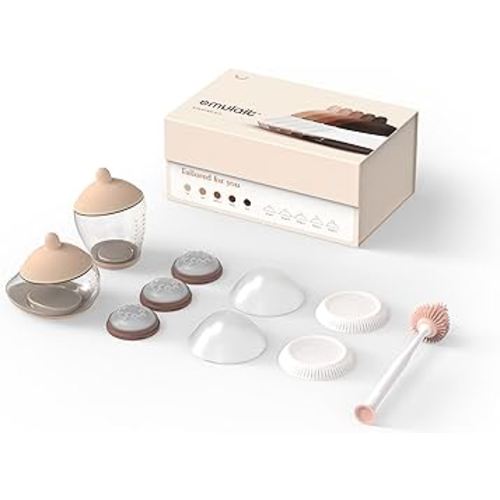 Baby Bottle Starter Kit Includes 2 Bottles 2 Nipples 2 Caps 2 Lids 3 Flow System Cleaning Brush