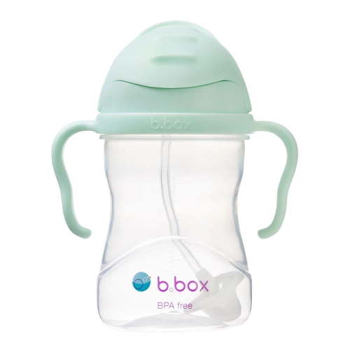 b.box Sippy Cup with Weighted Straw - Spill Proof, 8 oz, [Pistachio]