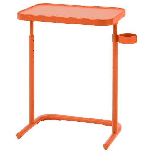BJÖRKÅSEN drink and reading stand - brown-orange