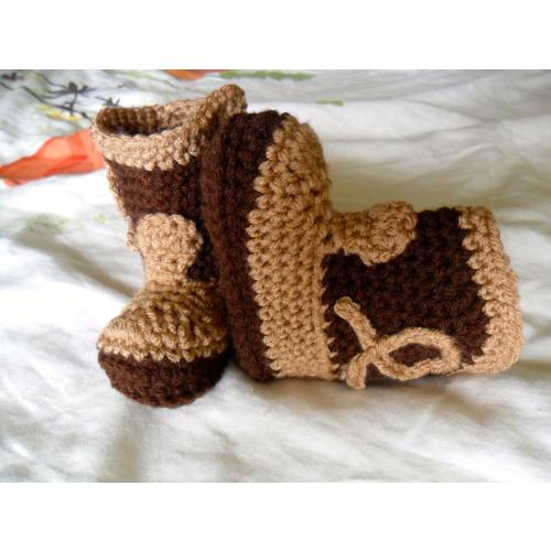 Baby Cowboy Boots - Baby Cowboy Booties - Baby Cowgirl Boots - Baby Cowgirl Booties - Two-Tone Baby Cowboy Boots - Baby Boots - 0-24 months