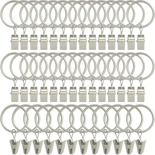 40 Pack Hanger Rings with Clips