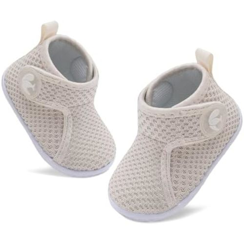 FEETCITY Lightweight Baby Sock Shoes Baby Walking Shoes Boys Girls Infant High-Top Shoes Baby BarefootShoes 12-18 Months