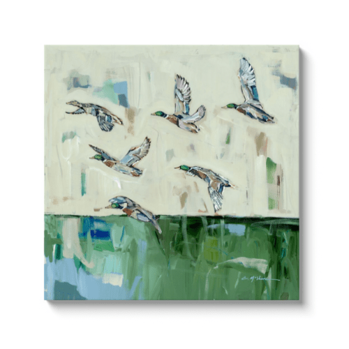 "Mallards Calling" on canvas – Chelsea McShane Art