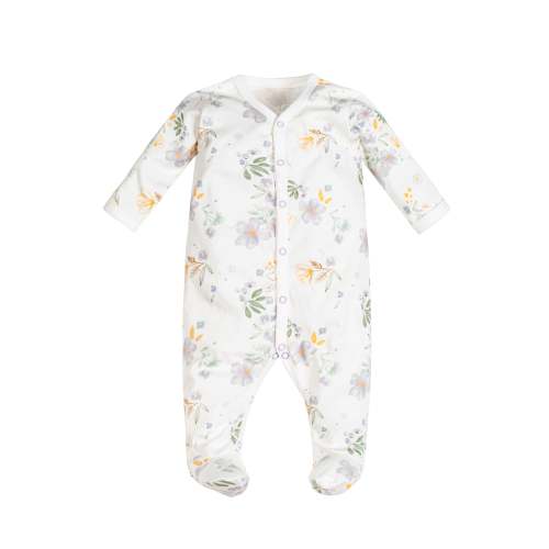 Snap Front Footie - Modern Daisy