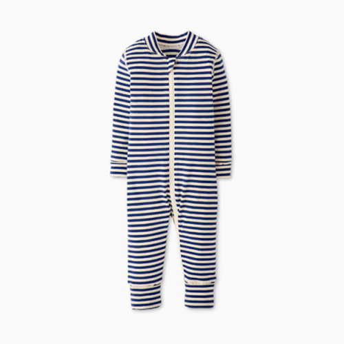 Baby 2-Way Zip Sleeper in HannaSoft™ - Navy/Ecru