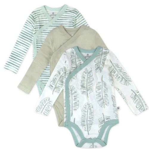 3-Pack Organic Cotton Long Sleeve Side-Snap Bodysuits | Honest Baby Clothing