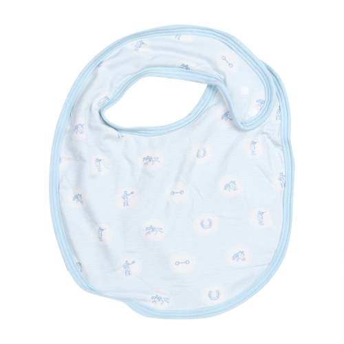 Light Blue Striped Horse Racing Unisex Bib