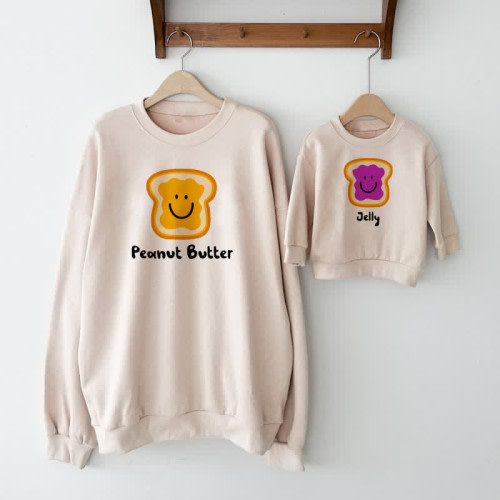 PEANUT BUTTER/JELLY Baby Bread Family Sweatshirt