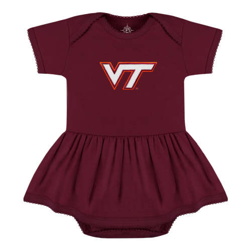 Virginia Tech Hokies Picot Bodysuit Dress | College Baby