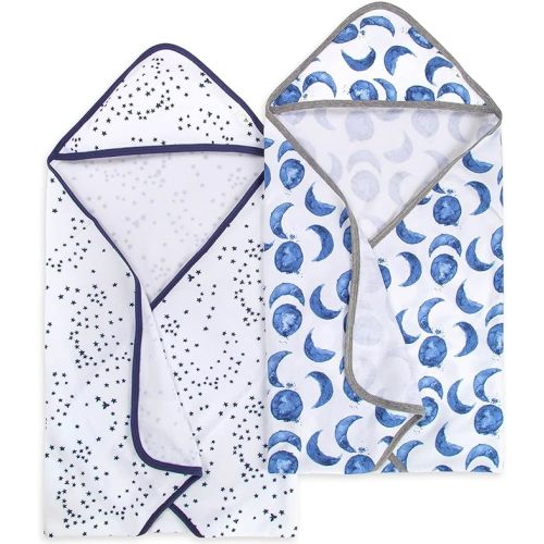 Burt's Bees Baby - Hooded Towels, Absorbent Knit Terry, Super Soft Single Ply, 100% Organic Cotton