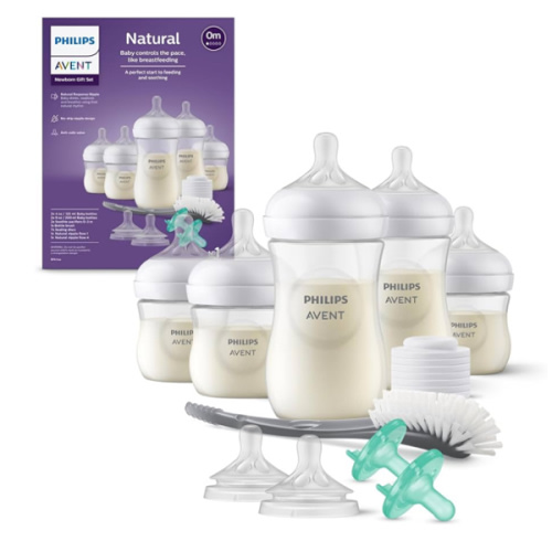 Philips AVENT Natural Baby Bottle with Natural Response Nipple, Newborn Baby Gift Set, SCD838/02