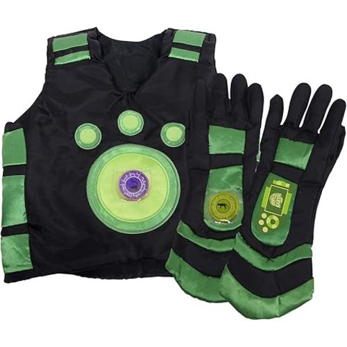 Wild Kratts Creature Power Suit, Chris (Size Large 6-8X) - Includes Vest, Gloves & 2 Power Discs for Halloween Costume, Pretend Play & Dress Up - Officially Licensed Toys- Gift for Kids Boys Girls
