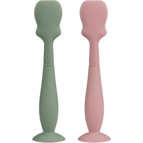 Large Size Baby Diaper Cream Spatula Applicator Soft Silicone Baby Butt Paste Spatula (2Packs, Sage/Blush)